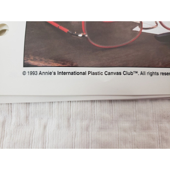 (J5) 1993 Annie's Attic Plastic Canvas Pattern Home Decor Lot of 5 Hole Punched - Picture 9 of 9